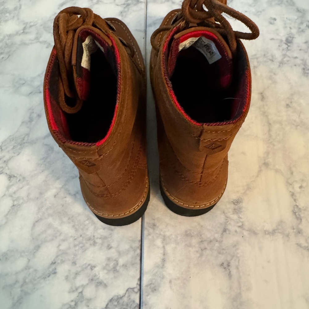 Sperry A/O Tan Leather Winter Boots - Picture 6 of 9